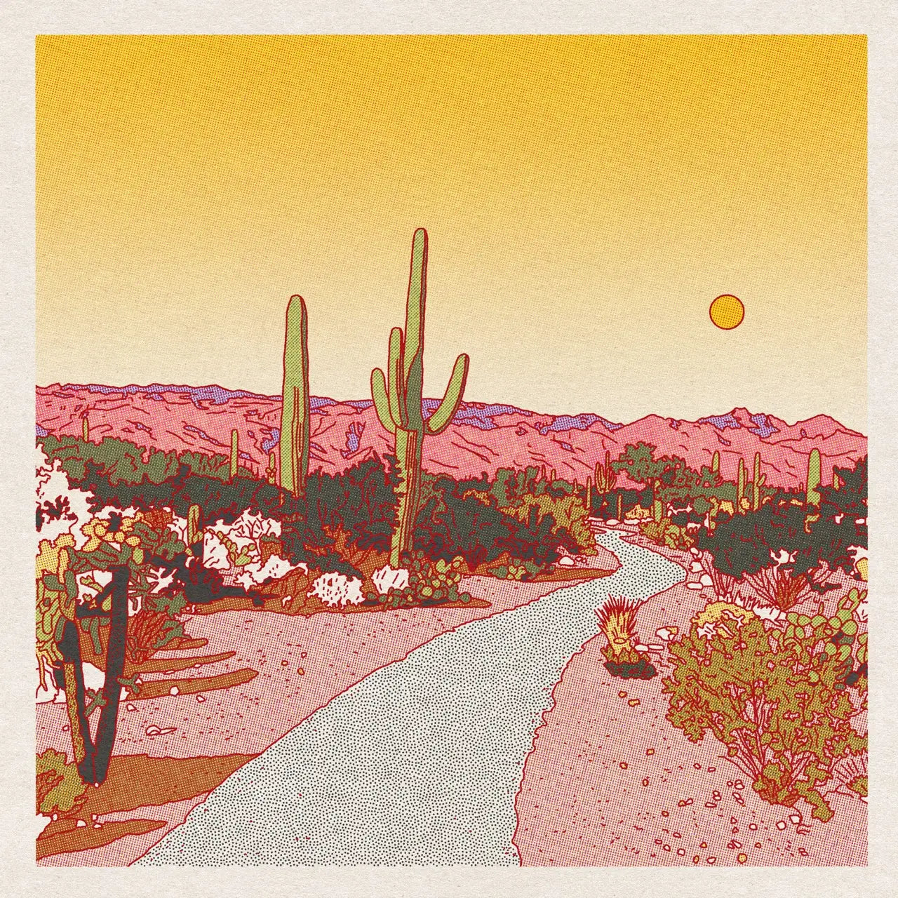 Desert Mountain - 12 x 12 Print