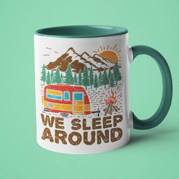 We Sleep Around Camper Mug