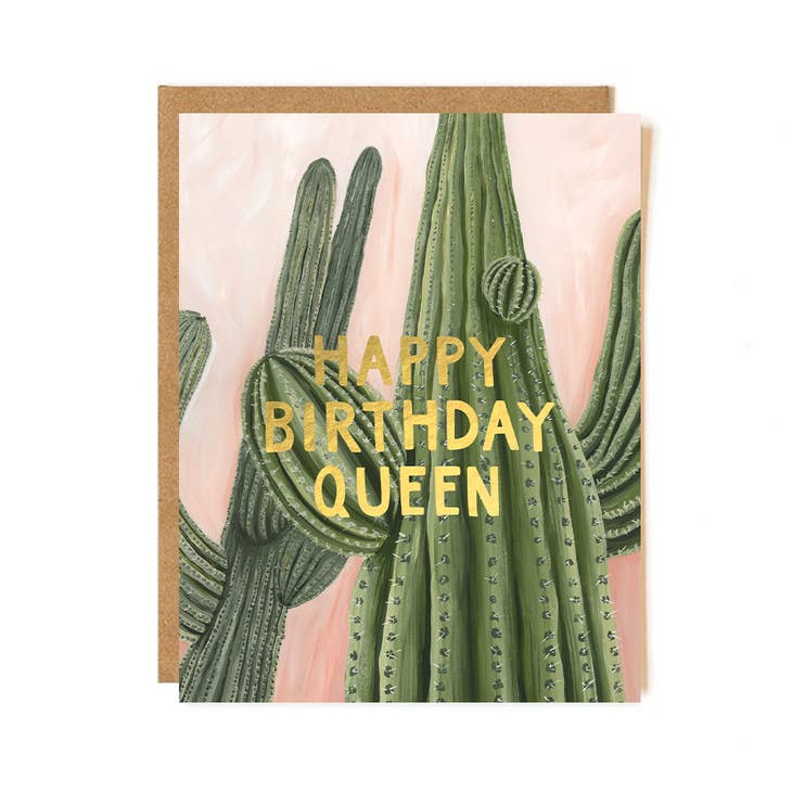 Birthday Queen Cactus Card