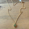Dainty Striped Cactus Enameled Pendant Necklace
