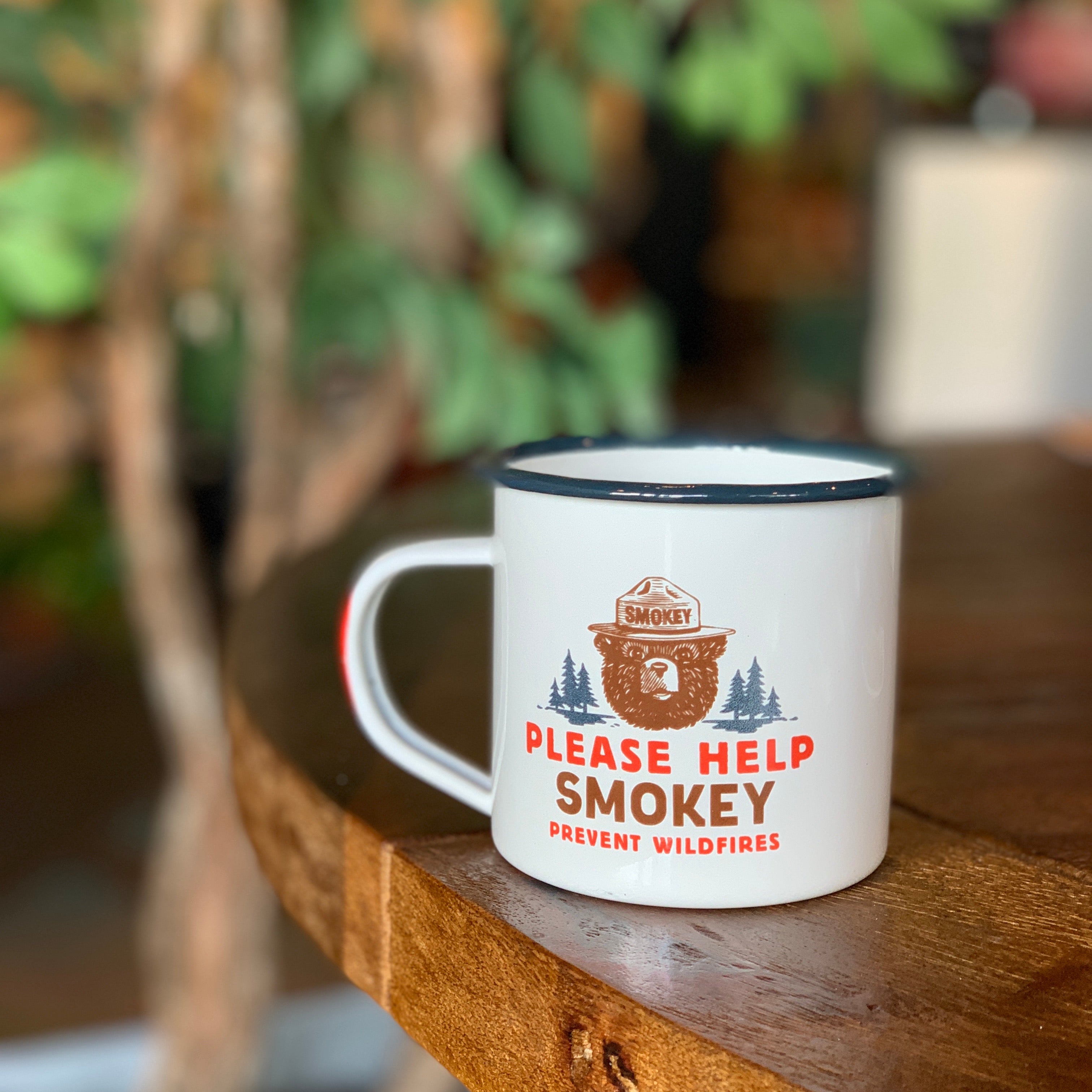 Please Help Smokey Enamel Mug