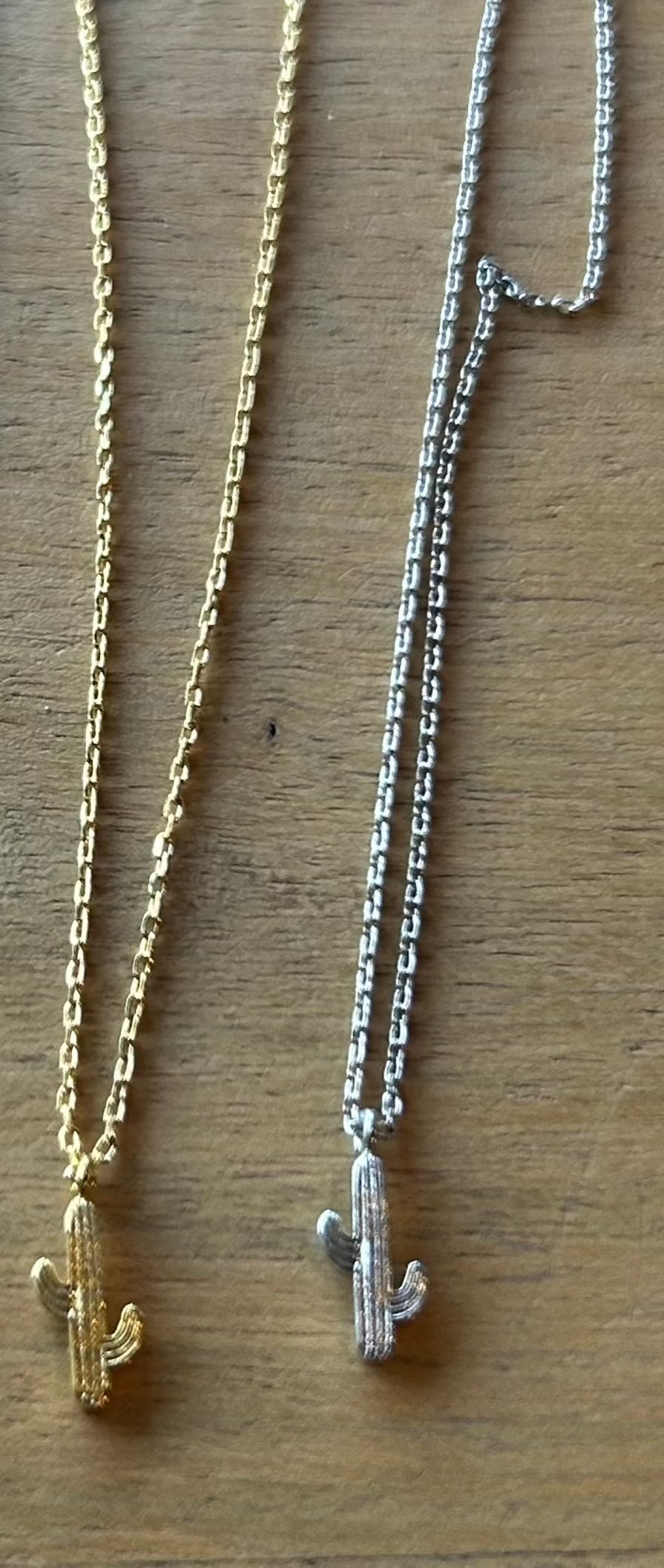 Dainty Cactus Pendant Necklace