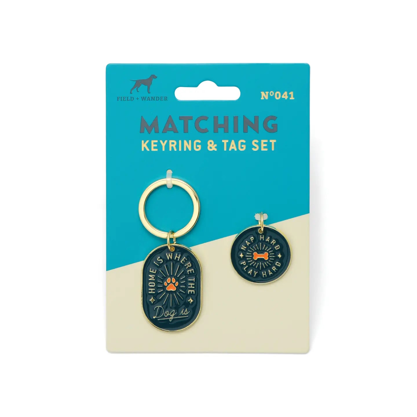 Matching Keyring and Dog Tag Set
