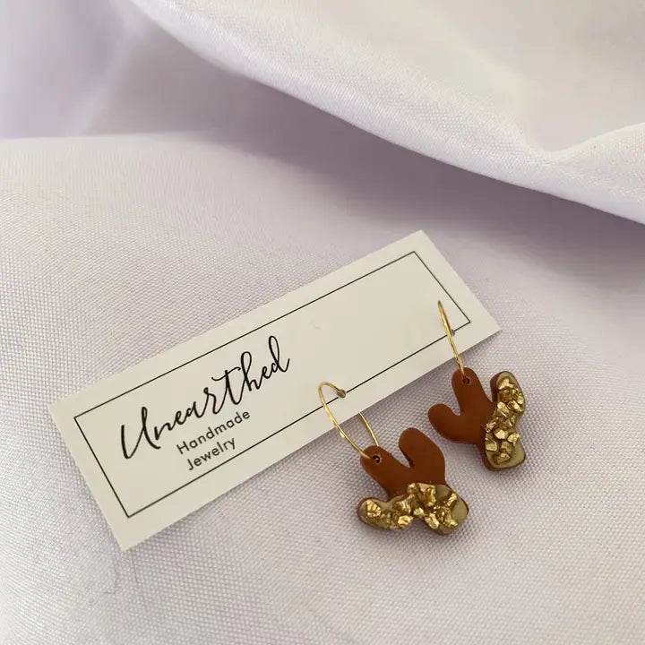 Mini Copper State Saguaro Dangle Earrings