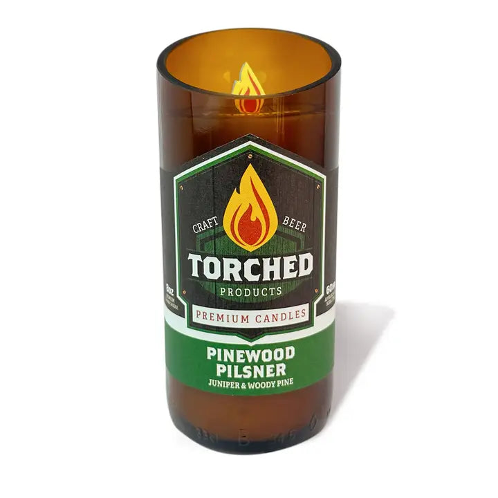 Pinewood Pilsner Beer Bottle Candle