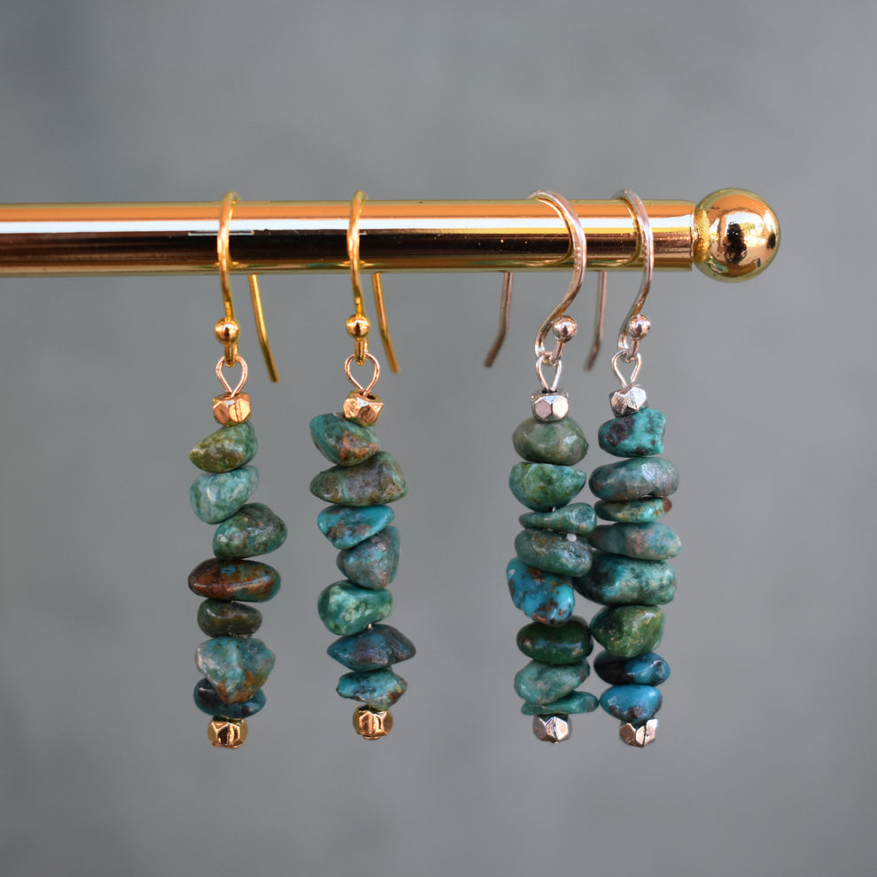 Genuine Turquoise Cairn Earrings