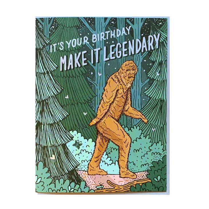 Legendary Bigfoot Birthday Card