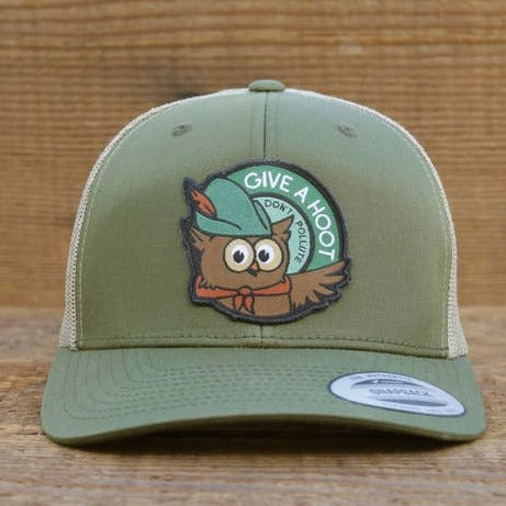 Give a Hoot Don't Pollute, Woodsy the Owl hat, Trucker Cap