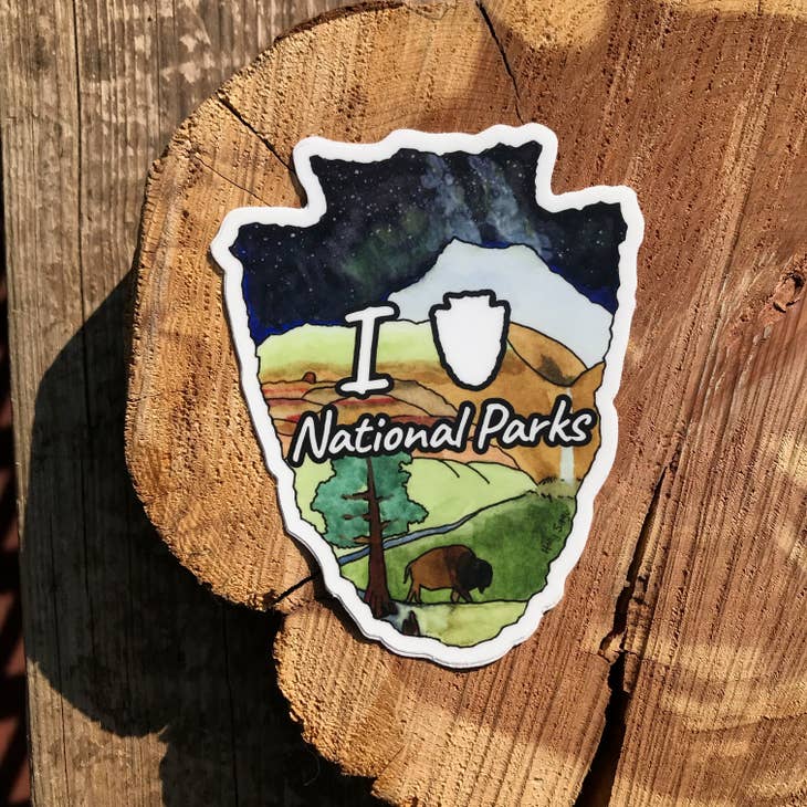 Love National Parks Arrowhead Sticker