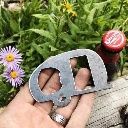 Camper RV Rustic Steel Bottle Opener