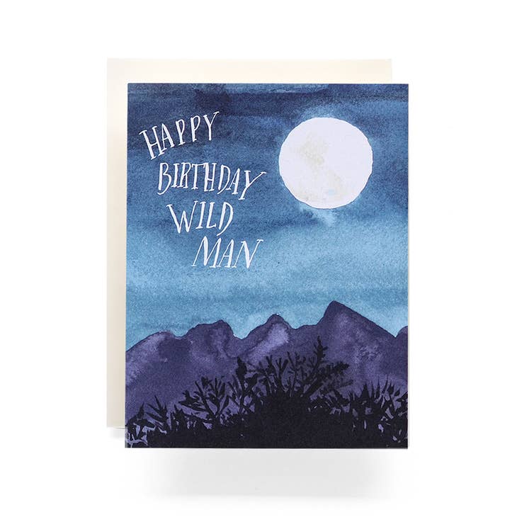 Wild Man Birthday Greeting Card