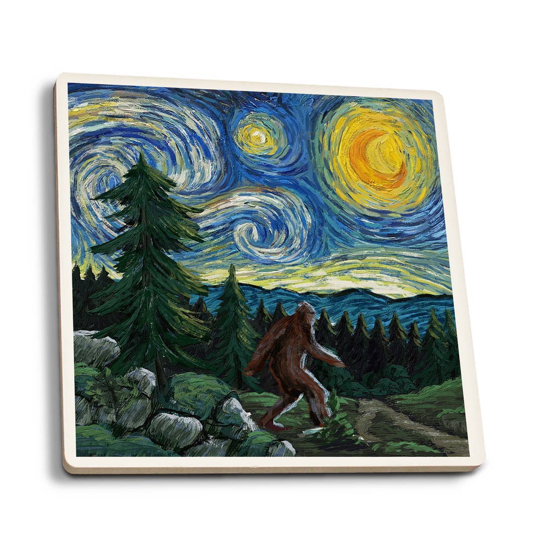 Bigfoot Starry Night Coaster