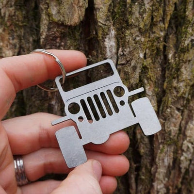 Jeep Recycled Steel Keychain