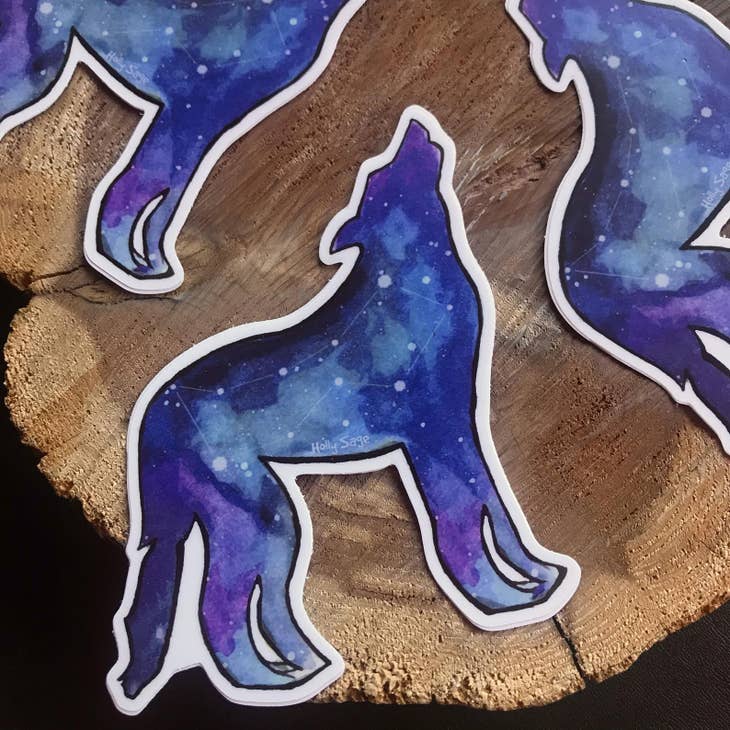 Starry Wolf Sticker
