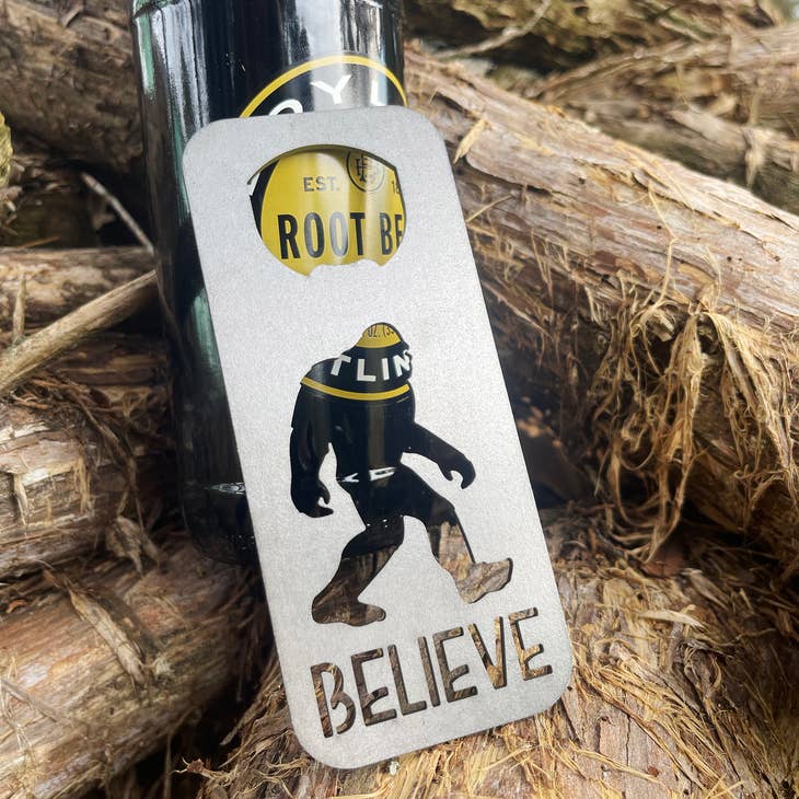 Bigfoot Believe Rectangular Bottle Opener