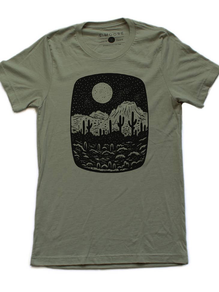 Night Butte Tee - Olive Tri-Blend