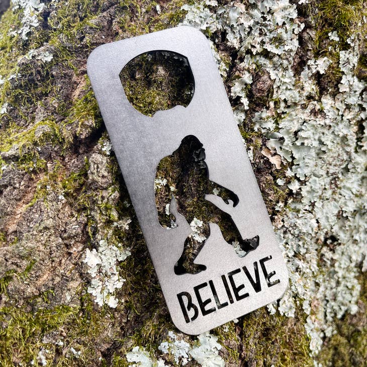 Bigfoot Believe Rectangular Bottle Opener