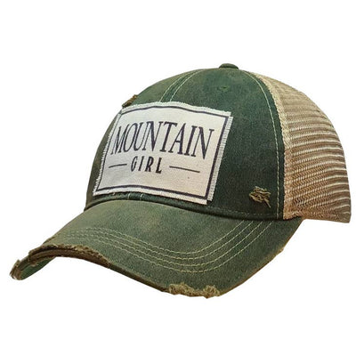 Mountain Girl Distressed Trucker