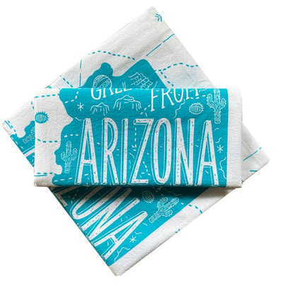 Greetings From Arizona Tea Towel