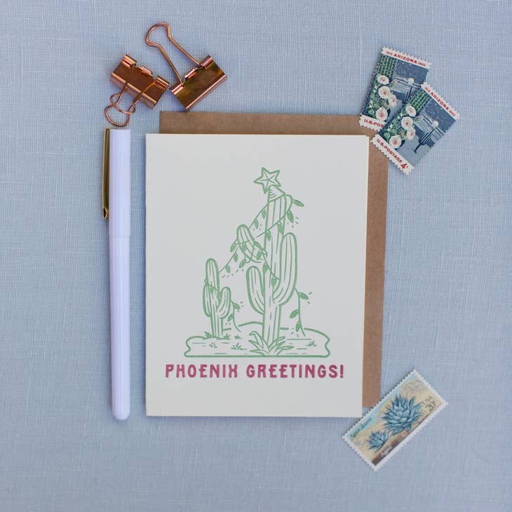Phoenix Greetings Letterpress Greeting Card