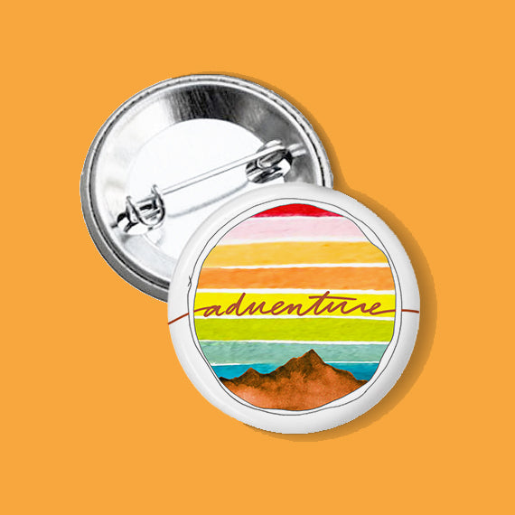 Adventure Watercolor Button