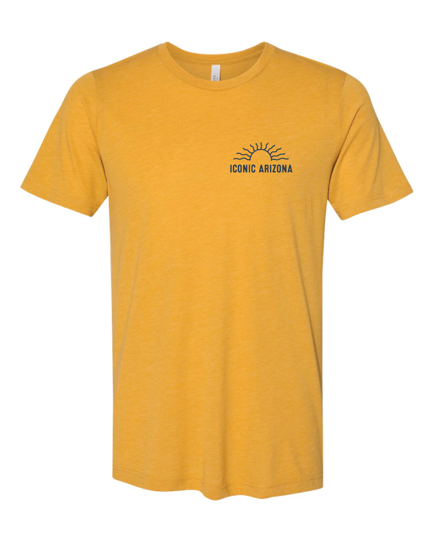 Iconic Arizona Wavy Rays Tee - Mustard