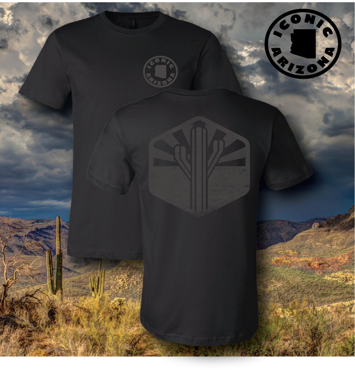 Iconic Arizona The Sentinel Tee - Ink Black
