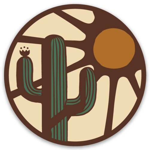 Blooming Saguaro Sticker