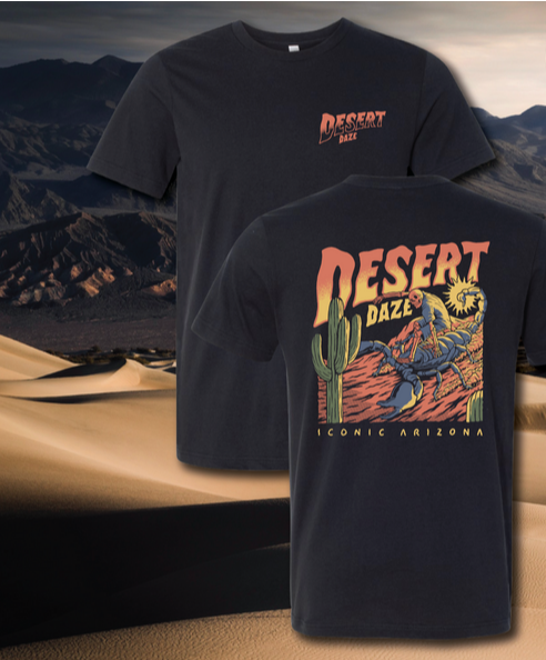 Iconic Arizona Scorpion Surfer Desert Daze Tee