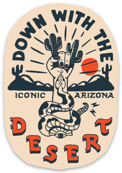 Down With the Desert Sticker
