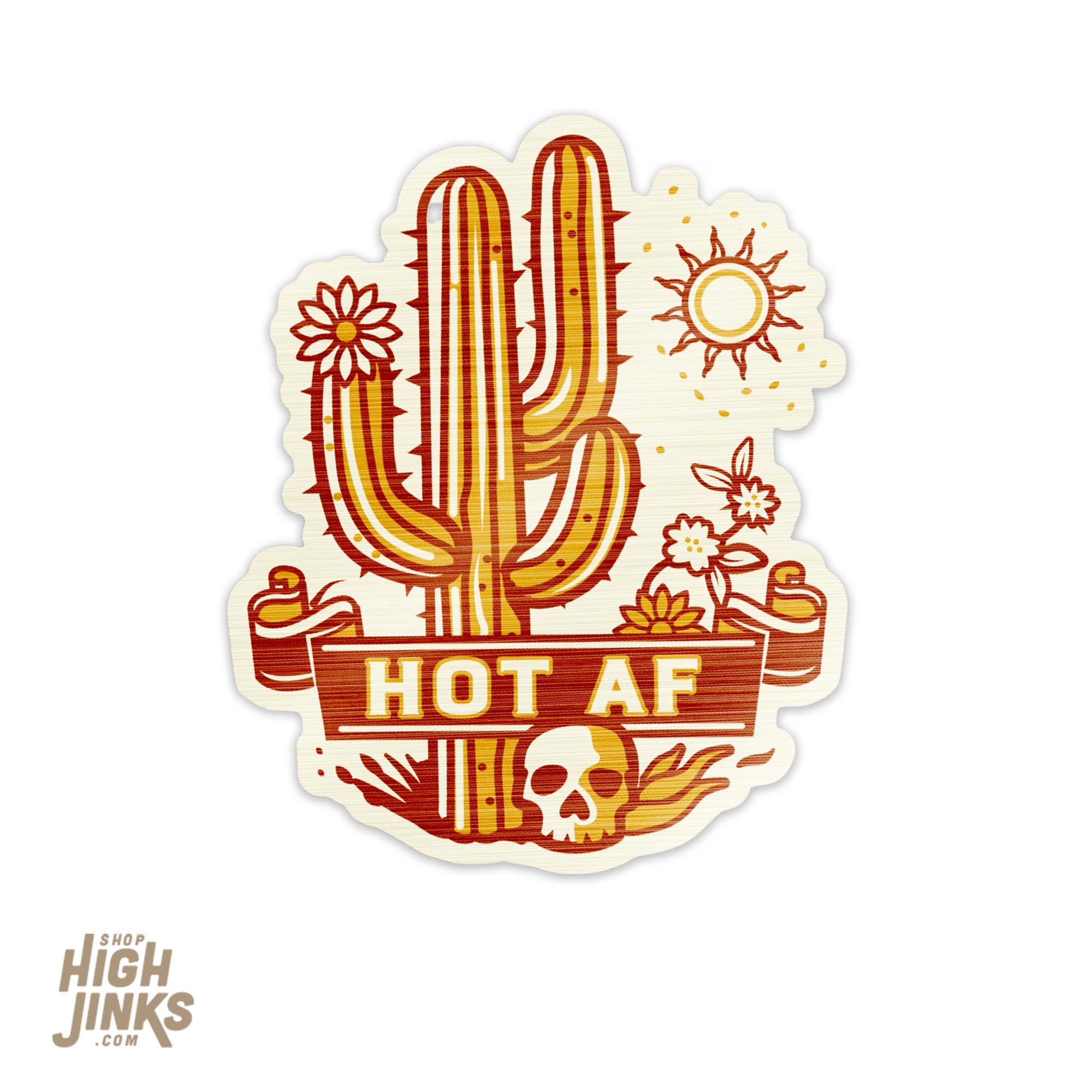 Hot AF Metallic Sticker