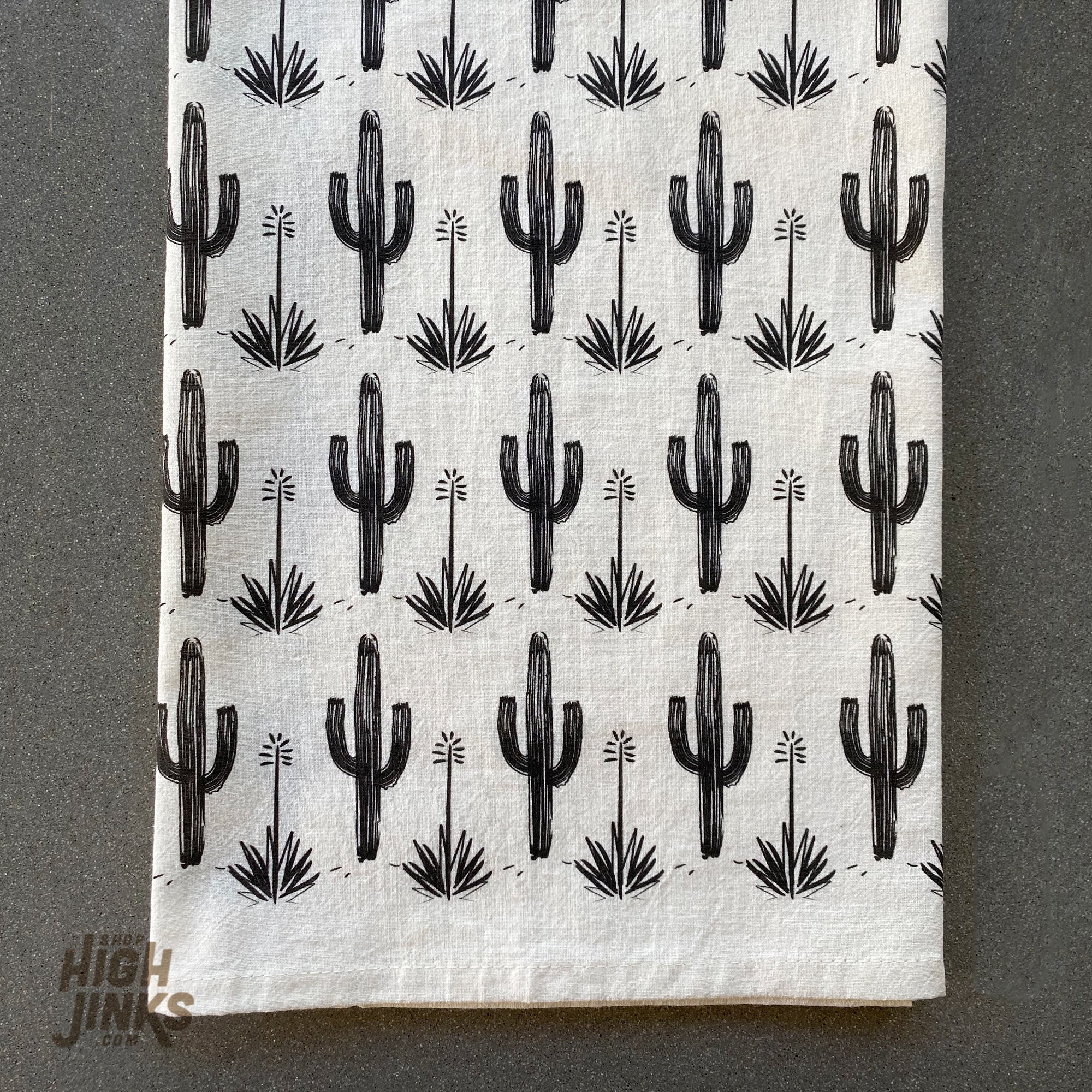 Painted Cactus Tea Towel