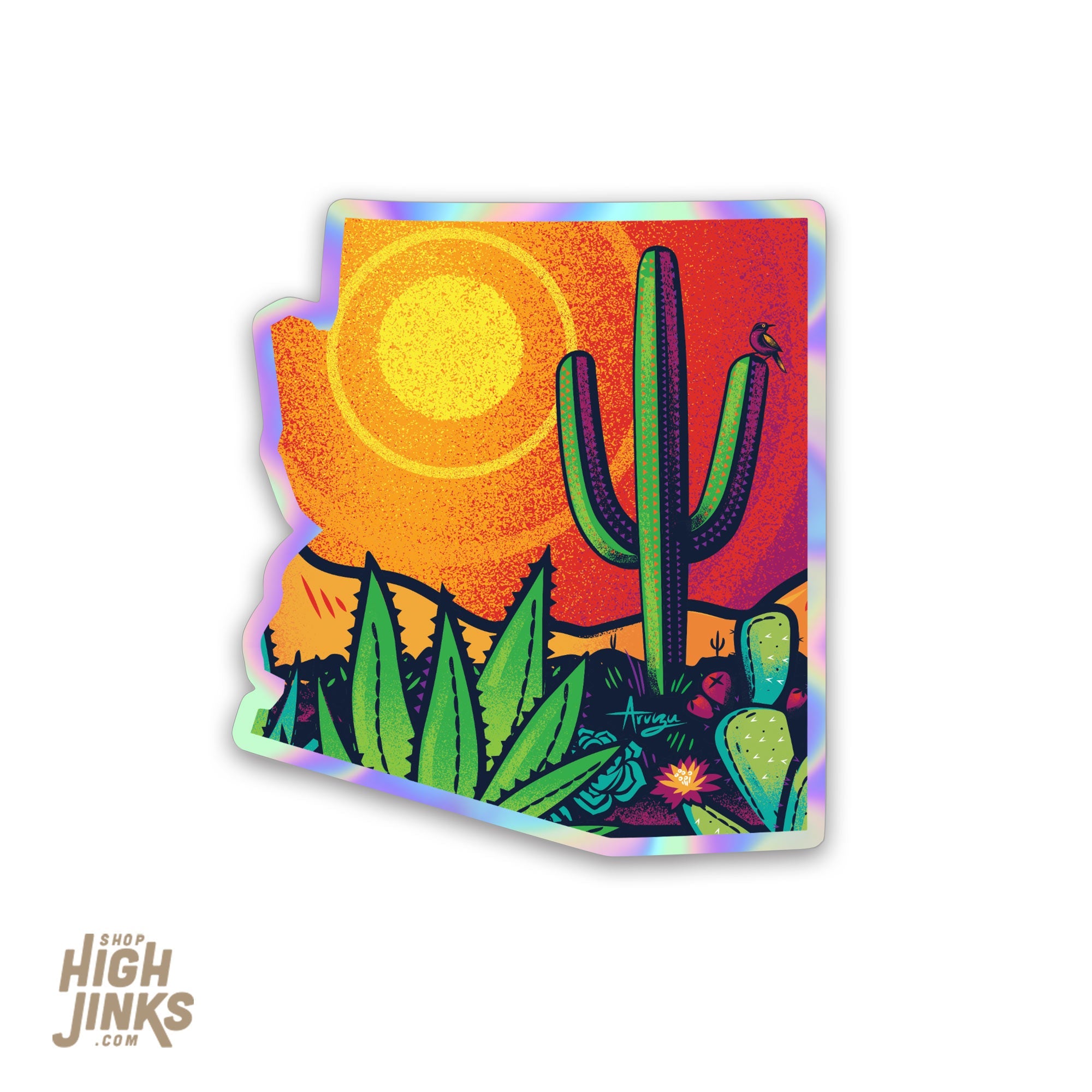 Pop Desert Holographic Sticker