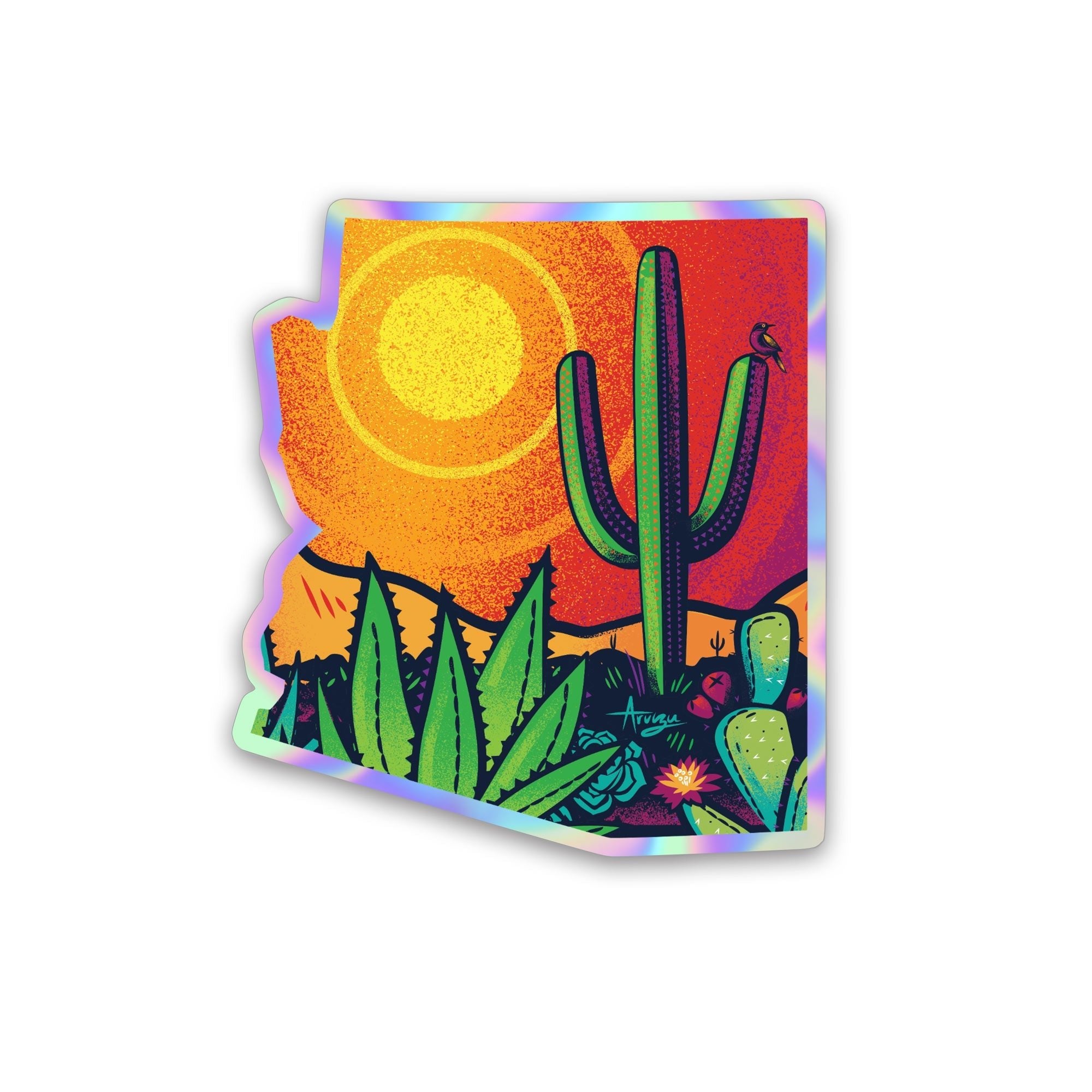 Pop Desert Holographic Sticker