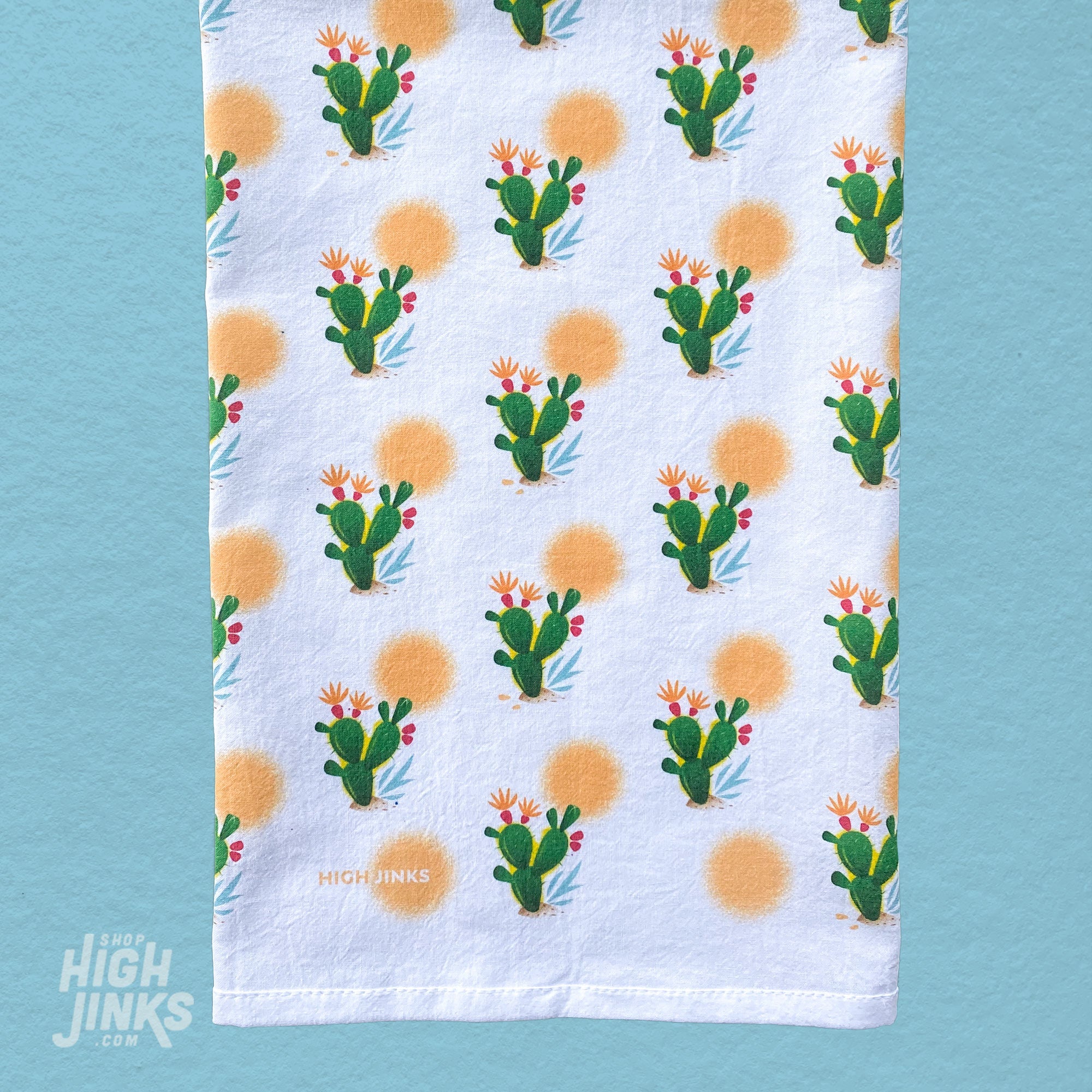 Prickly Pear Pattern Tea Towel