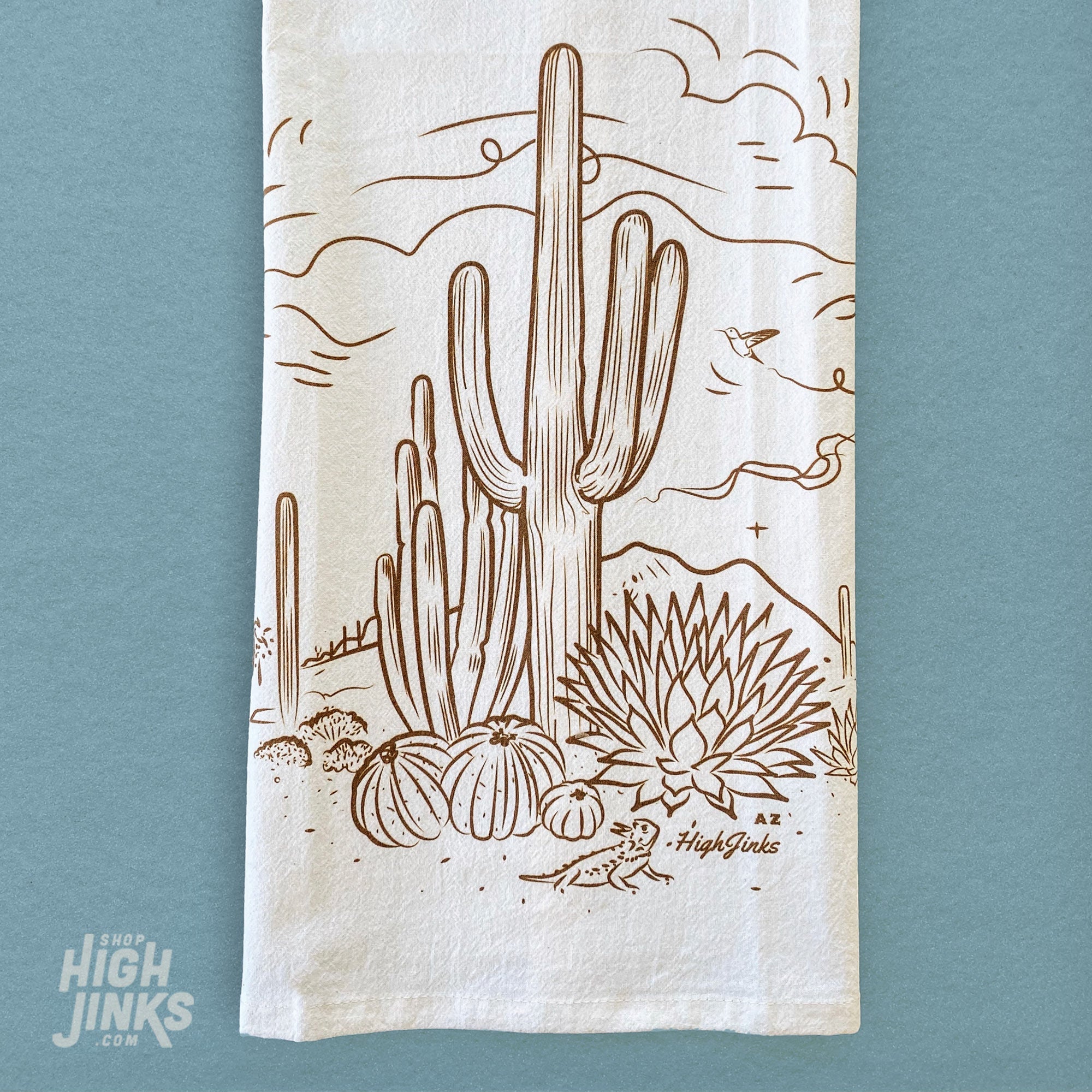 Sketchy Desert Tea Towel