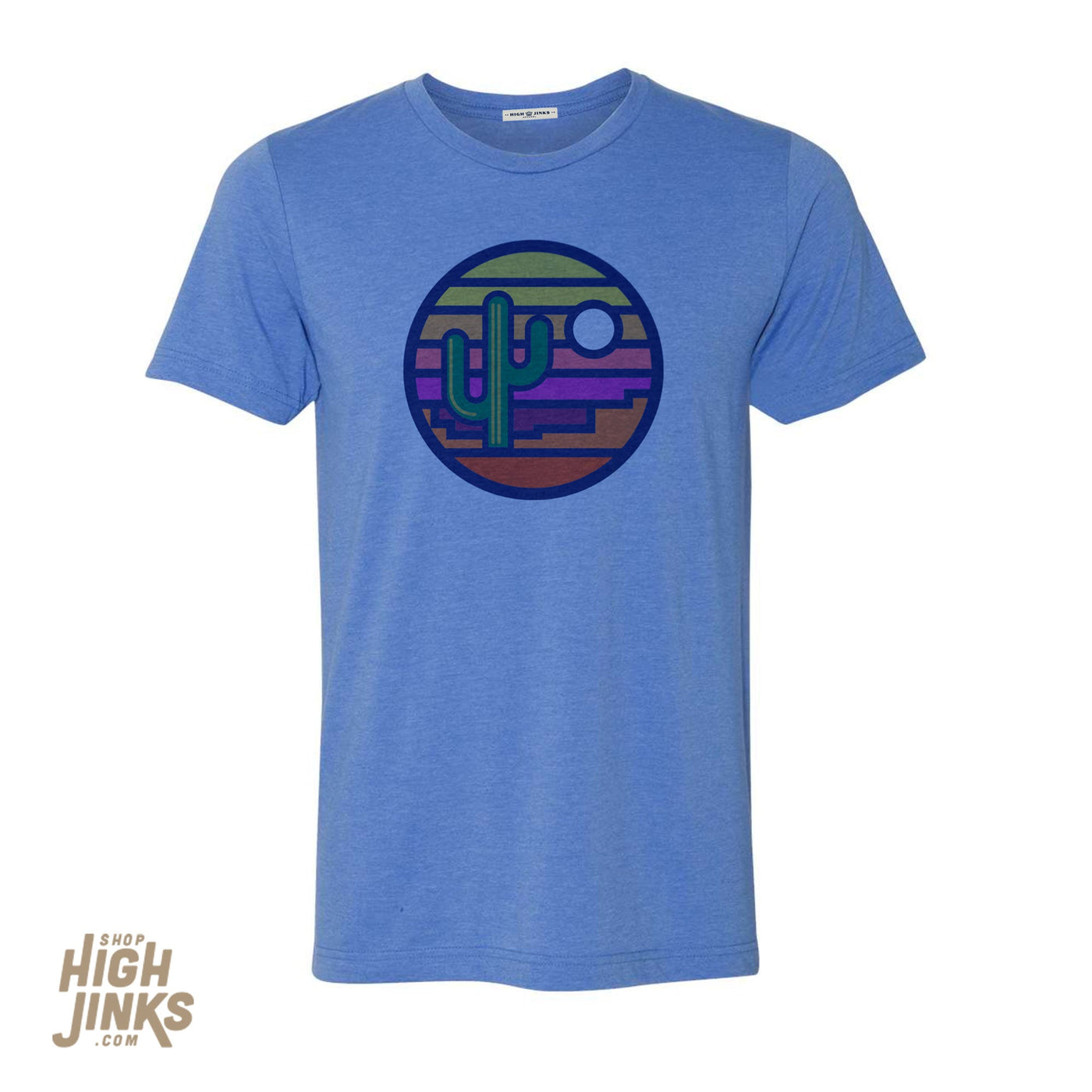 Stained Glass Sunset Tee - True Blue