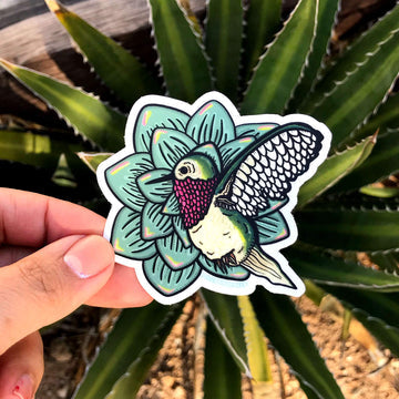 Hummingbird Agave Sticker