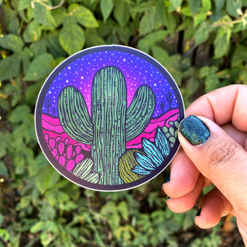 Midnight Saguaro Sticker