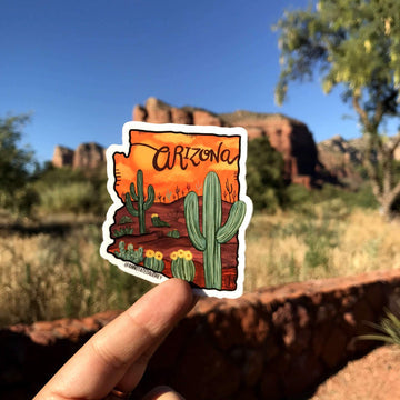 Orange Arizona Sticker