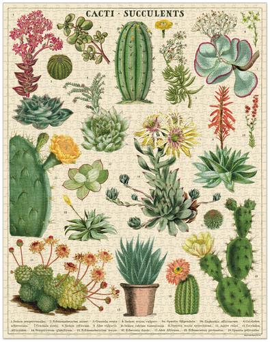 Cacti & Succulents Vintage Puzzle