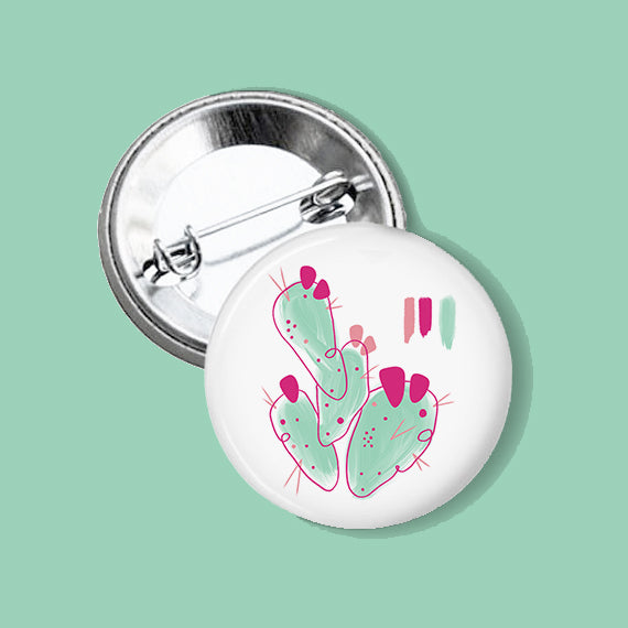 Prickly Pop Watercolor Button