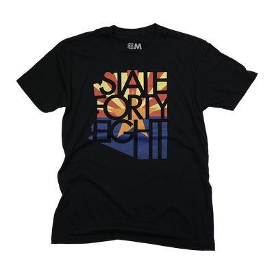 State Forty Eight Tee - Arizona Flag Black