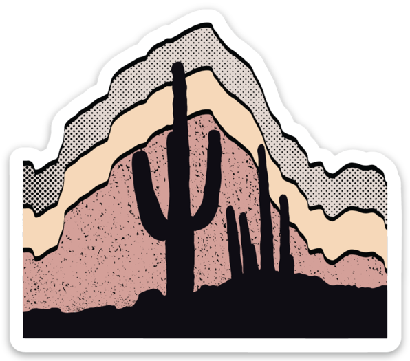 Saguaro Silhouette Sticker