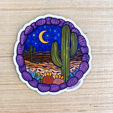 Saguaro At Night Magnet