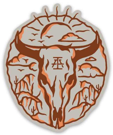 Skull Mountain Sticker