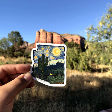 Starry Night in Arizona Sticker