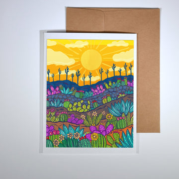 Desert Sunbeams Greeting Card