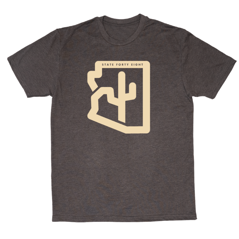 State Forty Eight Tee - Brown & Cream