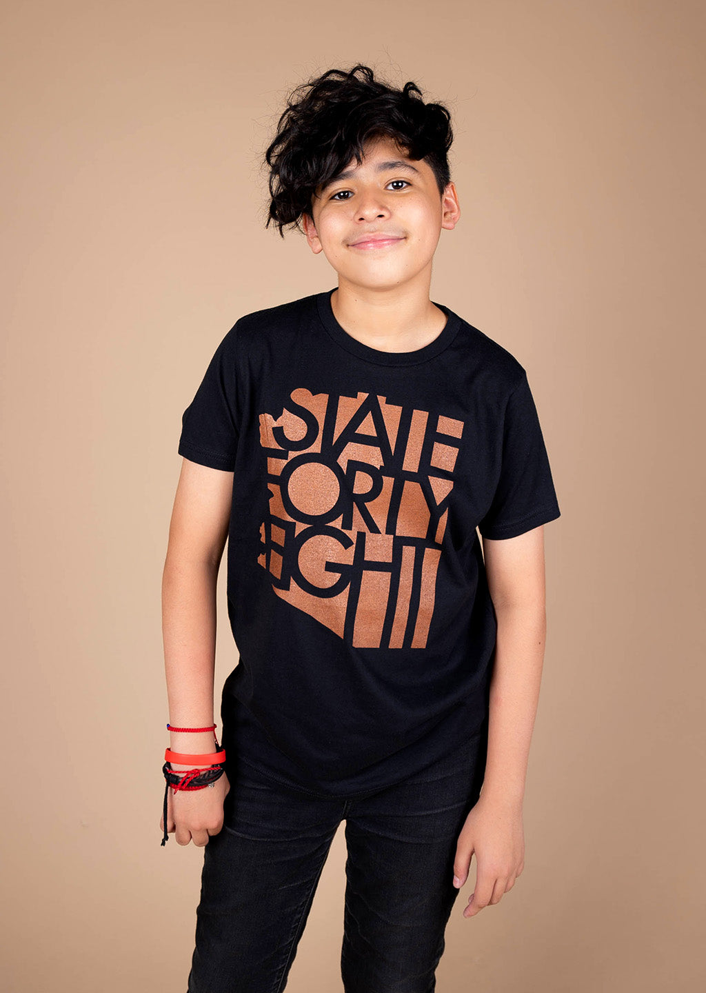 State Forty Eight Kids' Tee - Black & Copper